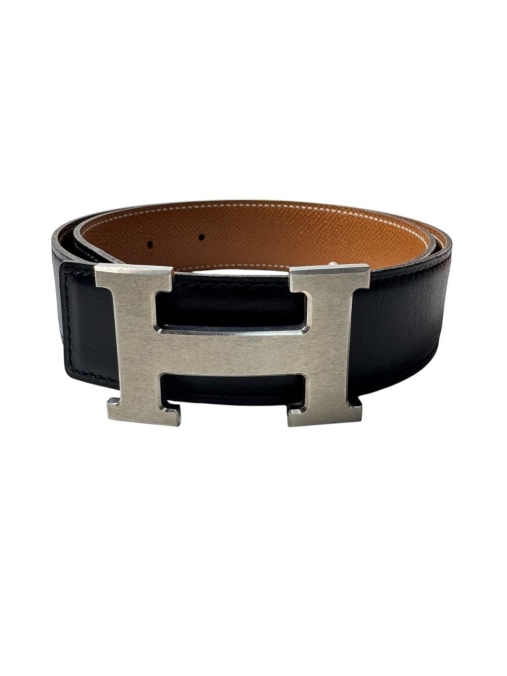 Hermes Constance H Belt Silver 65